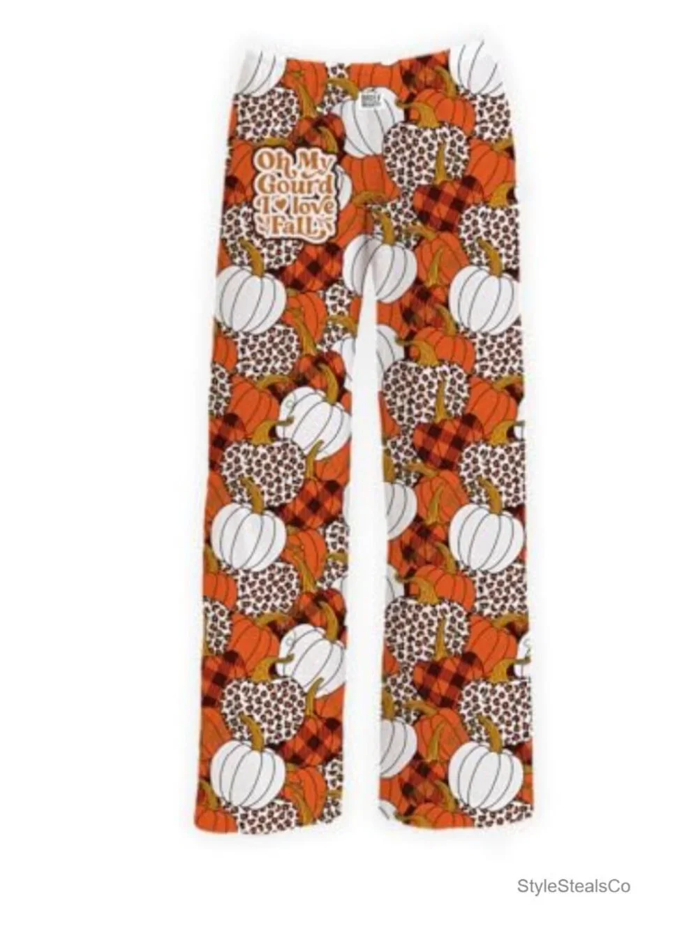 Loose Fit Pajama Pants with Pockets Polyester Spandex
